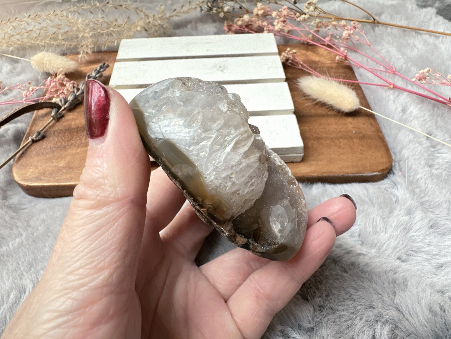 Agate Druzy Heart