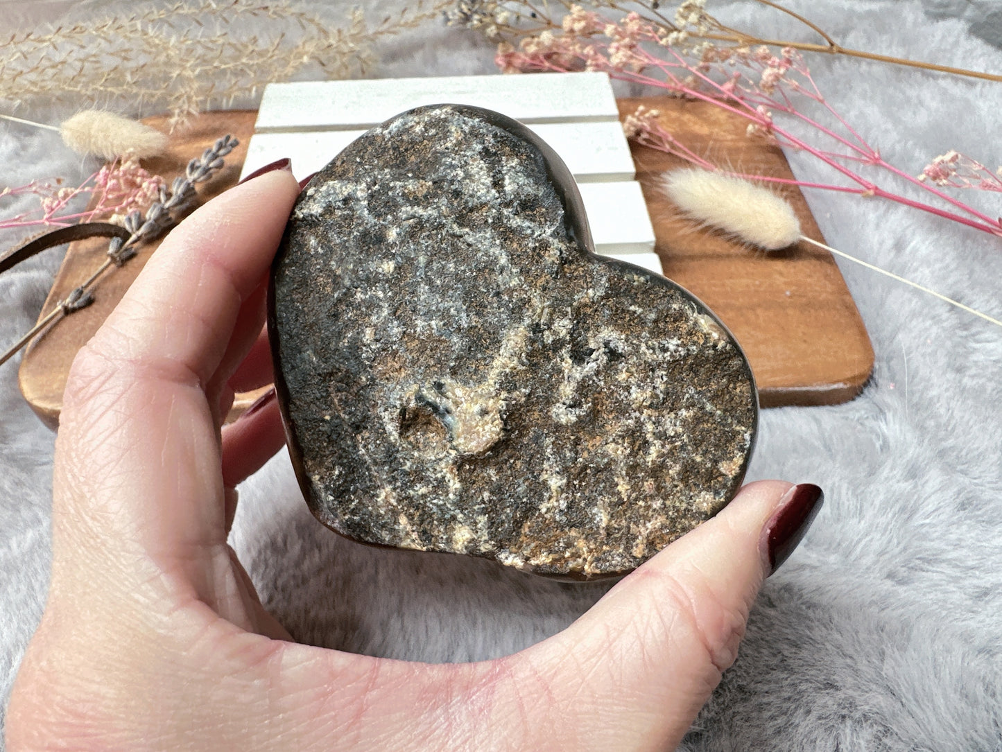 Agate Druzy Heart