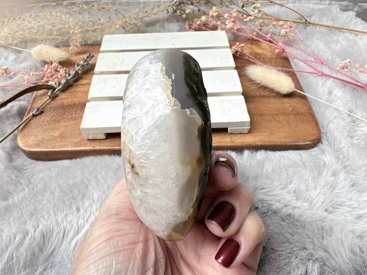 Agate Druzy Heart
