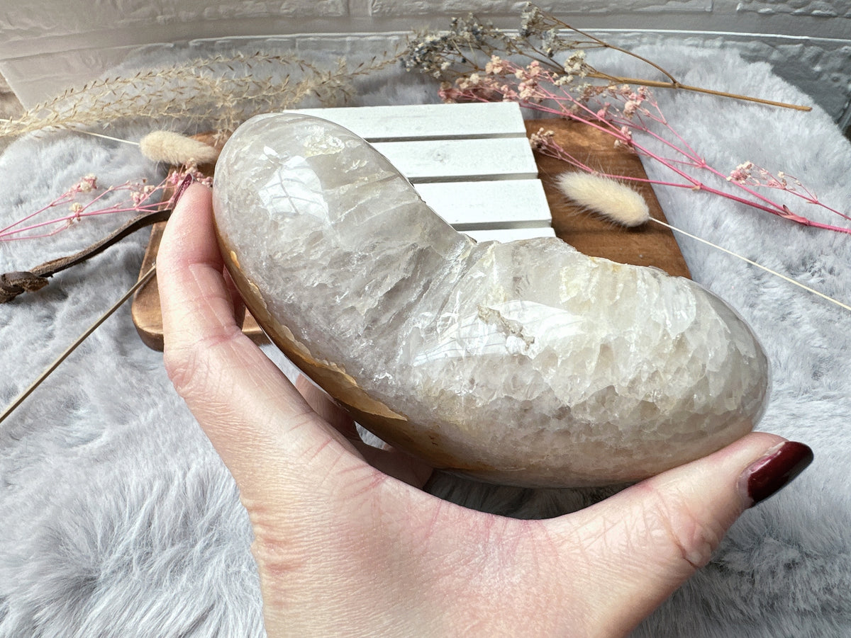 Large Agate Druzy Heart