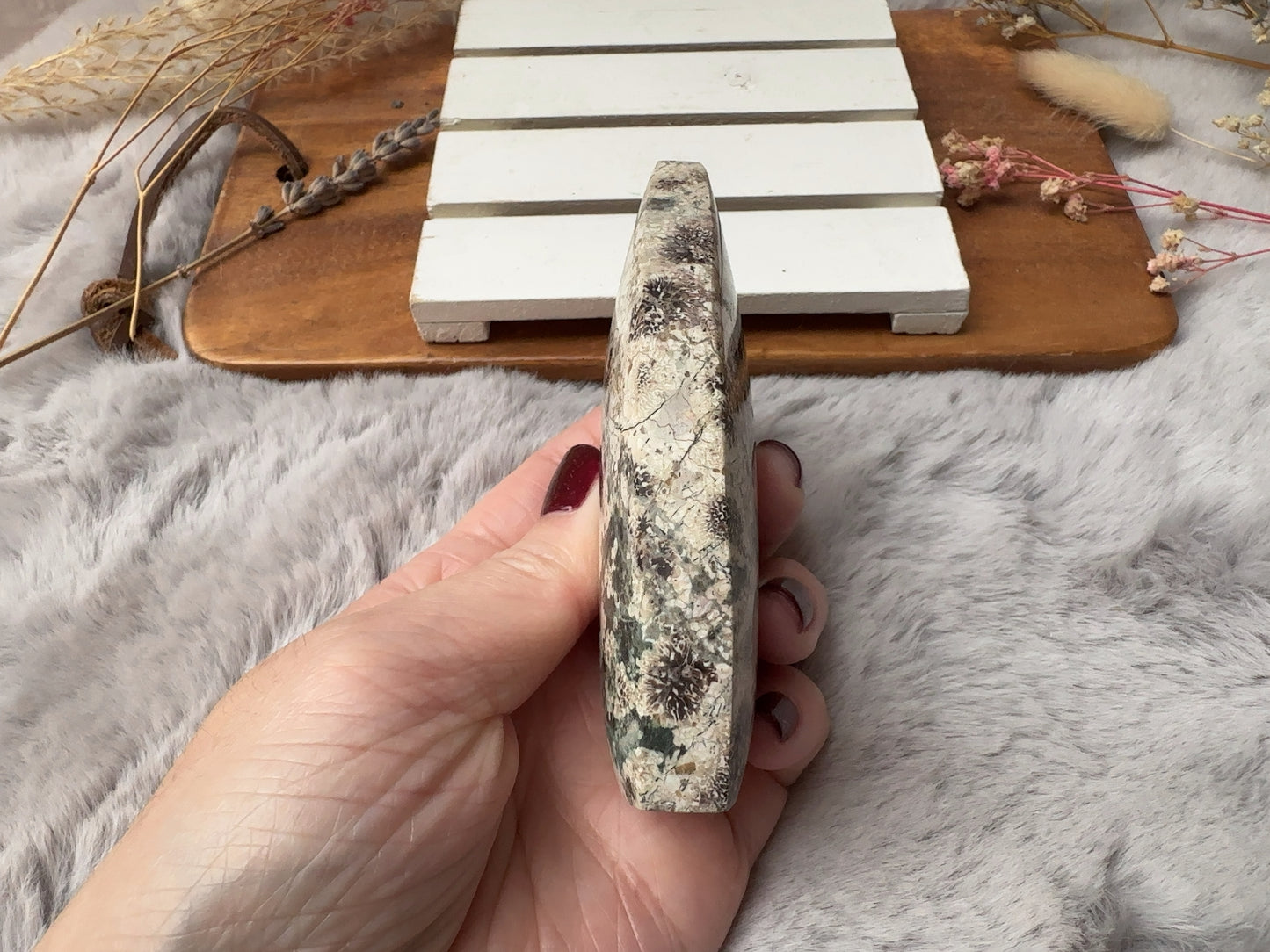 Green Flower Jasper Flame/Free Form