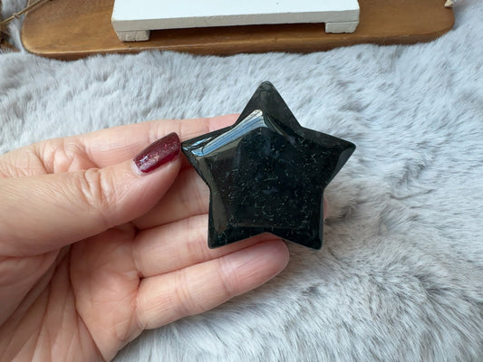 Small Moss Agate Star