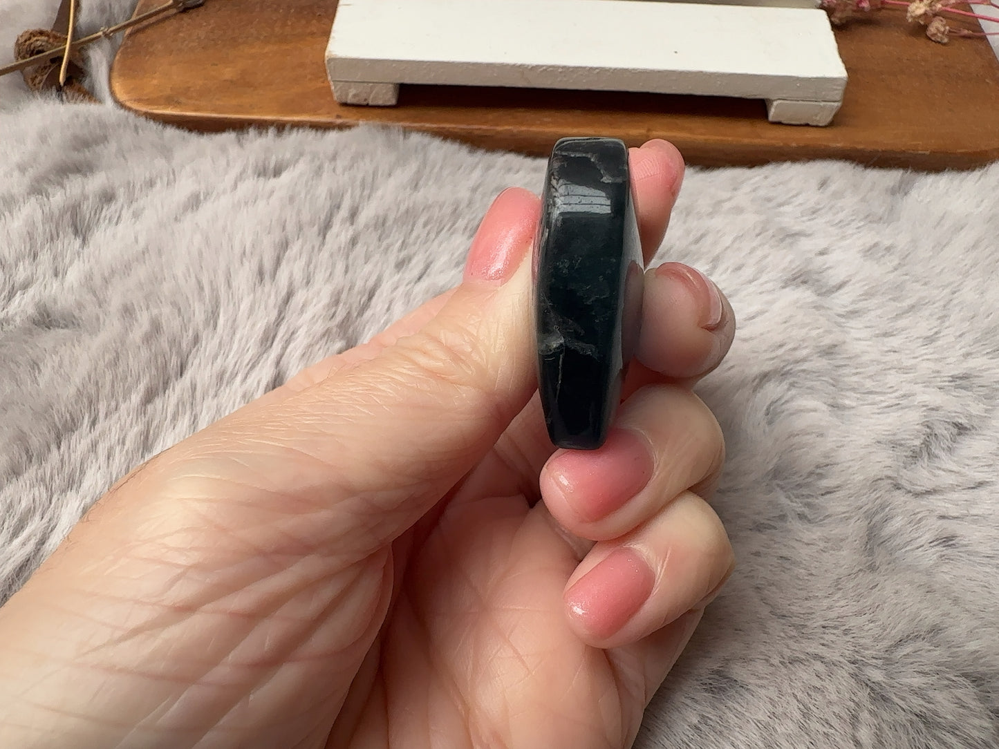 Small Blue Fluorite Heart (Imperfect)