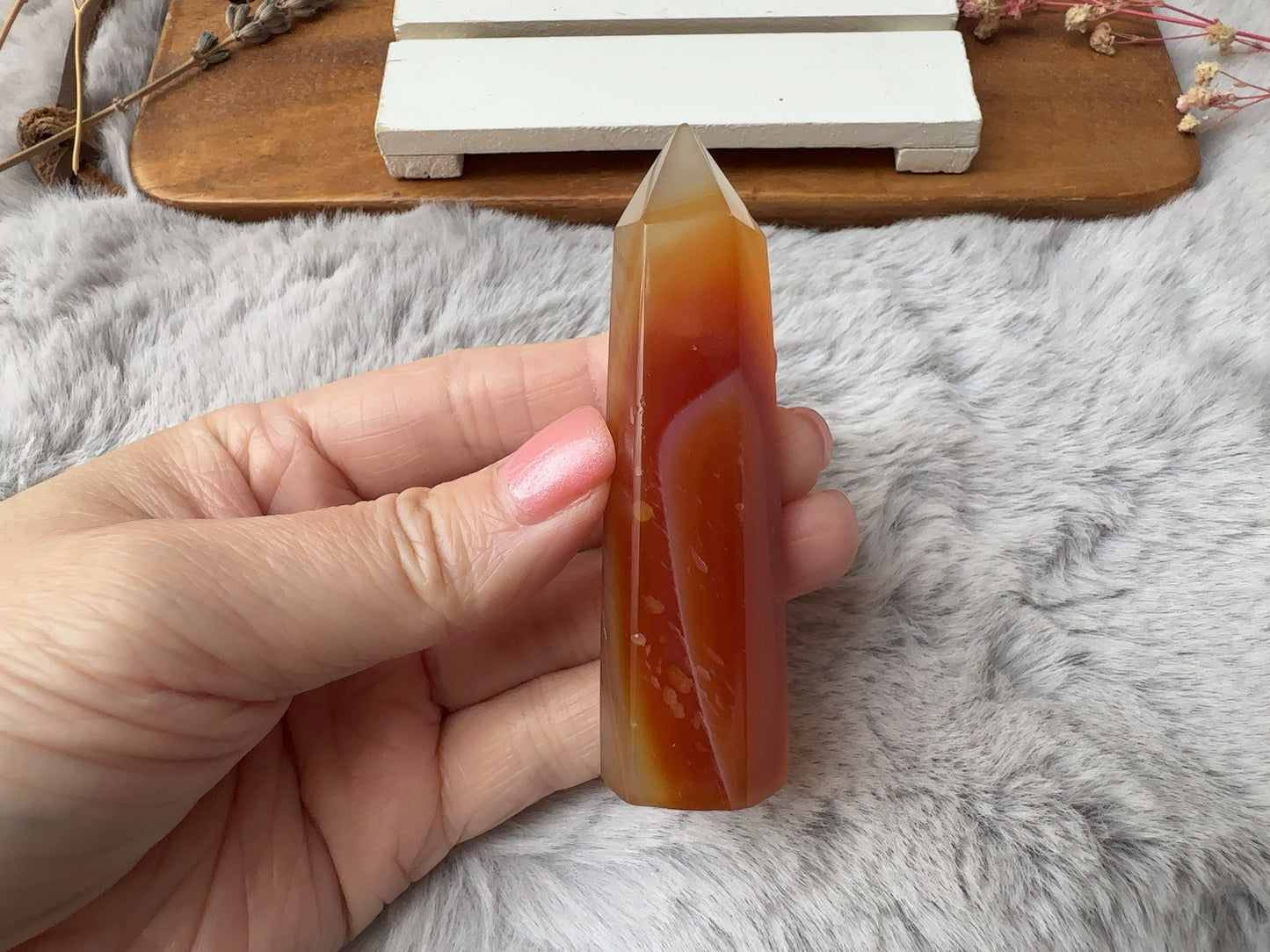 Small Banded Carnelian Tower (Imperfect) - C3