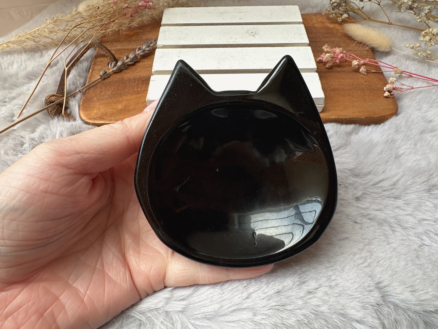Small Black Obsidian Bowl/Dish