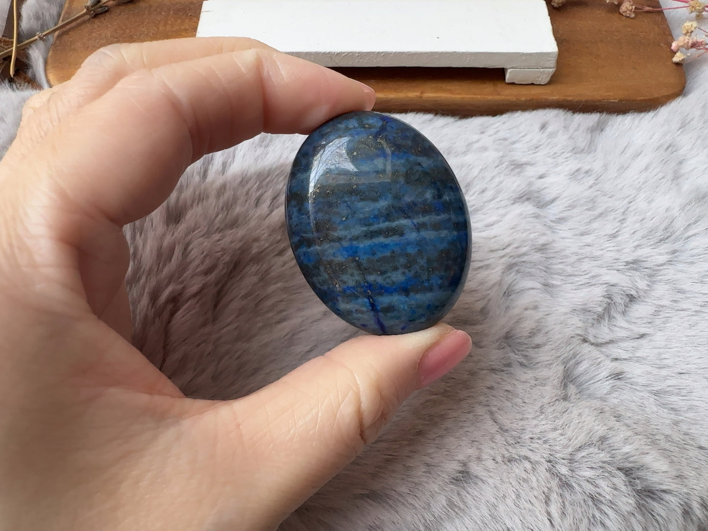 Small Lapis Lazuli Palm Stone - L4