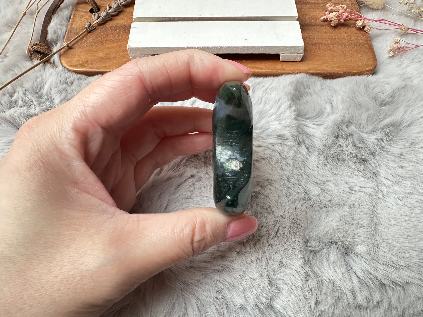 Moss Agate Moon (Imperfect)