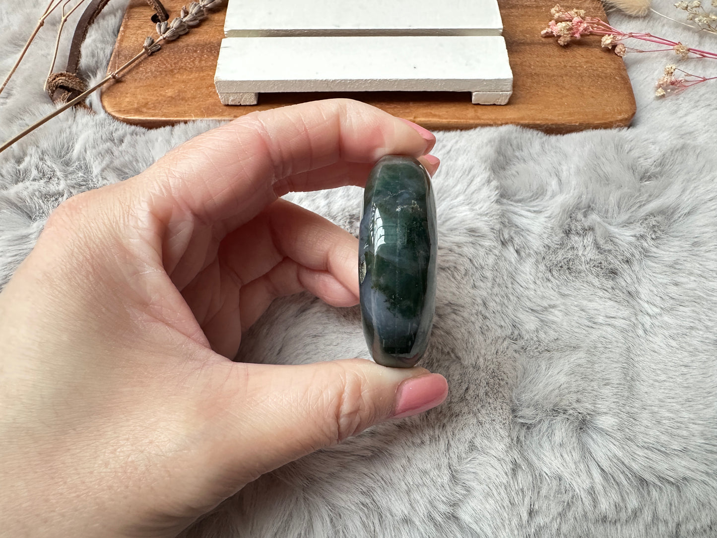 Moss Agate Moon (Imperfect)