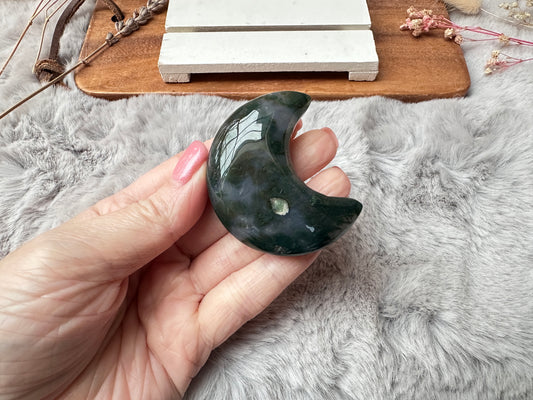 Moss Agate Moon (Imperfect)
