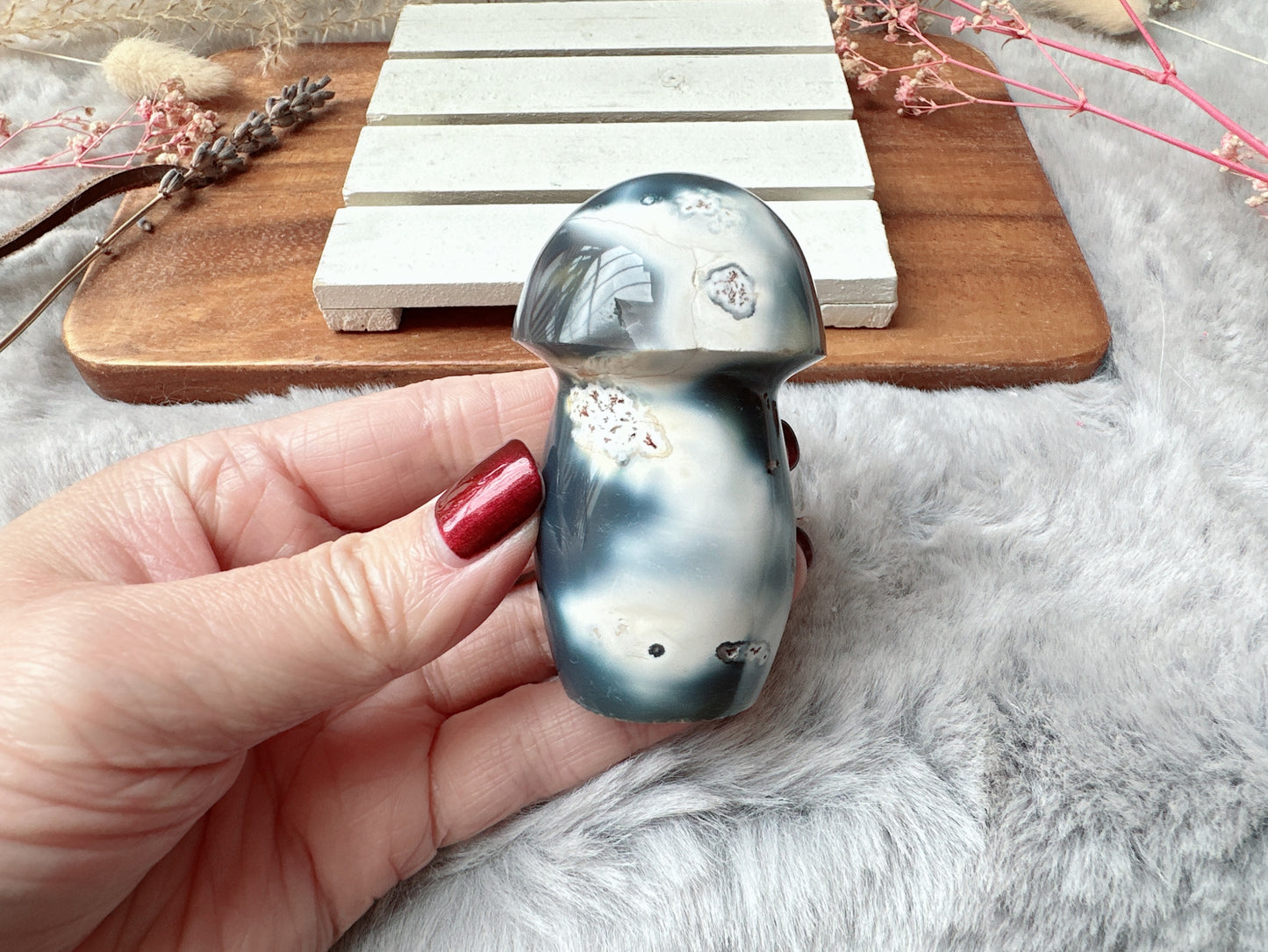 Orca Agate Mushroom